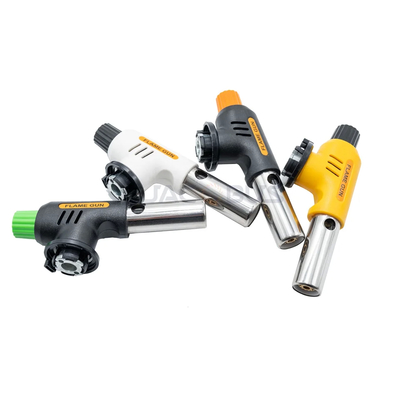 Accensione automatica Campeggio Gas Blow Torcia con 1300 gradi di fiamma Blu Rosso Colore Blister Cartone imballaggio