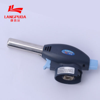 Torcia di campeggio del butano portatile di plastica nero di 17cm