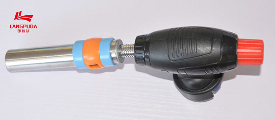 Lanciafiamme elettrici del metallo 24cm, torcia riutilizzabile del gas del butano della cucina